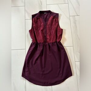 3/$30 hangar plum lace sleeveless dress size Large
